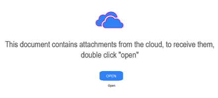 Figure 2. An example of a malicious document, with a social engineering aspect.